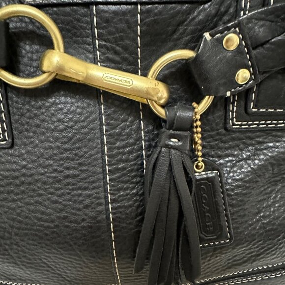 VINTAGE COACH Hampton satchel black PERFECT CONDITION Authentic 10529 - Picture 4 of 10